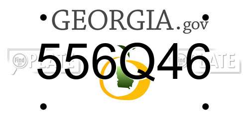 556Q46 Georgia License Plate