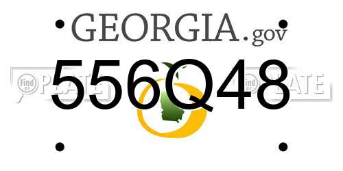 556Q48 Georgia License Plate