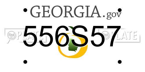 556S57 Georgia License Plate