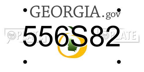556S82 Georgia License Plate