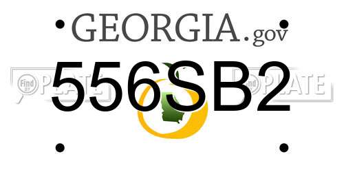 556SB2 Georgia License Plate