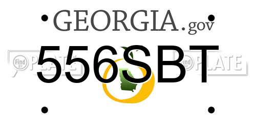 556SBT Georgia License Plate