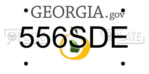 556SDE Georgia License Plate