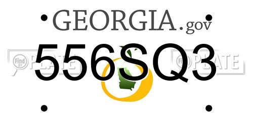 556SQ3 Georgia License Plate