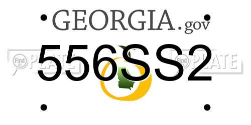 556SS2 Georgia License Plate