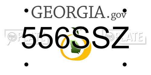 556SSZ Georgia License Plate