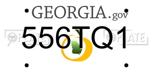 556TQ1 Georgia License Plate