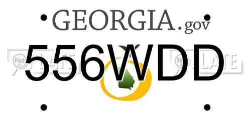 556WDD Georgia License Plate