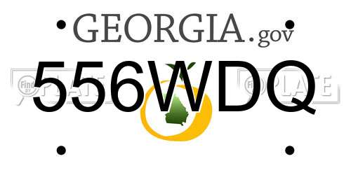 556WDQ Georgia License Plate