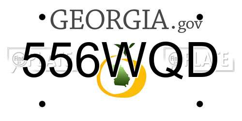 556WQD Georgia License Plate