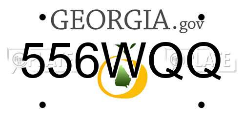 556WQQ Georgia License Plate
