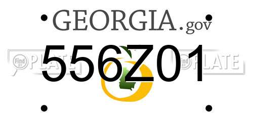 556Z01 Georgia License Plate