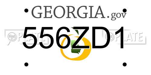 556ZD1 Georgia License Plate