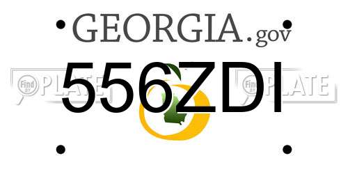 556ZDI Georgia License Plate
