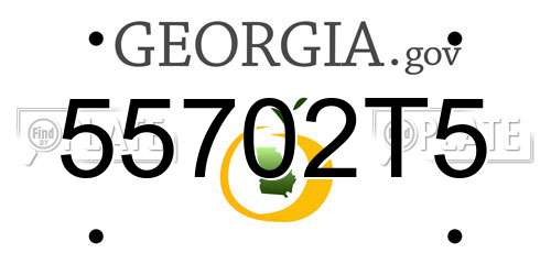 55702T5 Georgia License Plate