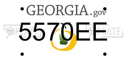 5570EE Georgia License Plate