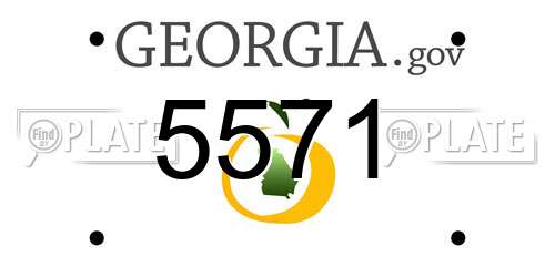 5571 Georgia License Plate