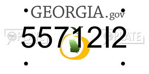 55712I2 Georgia License Plate
