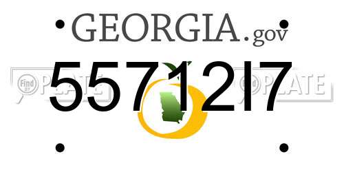 55712I7 Georgia License Plate