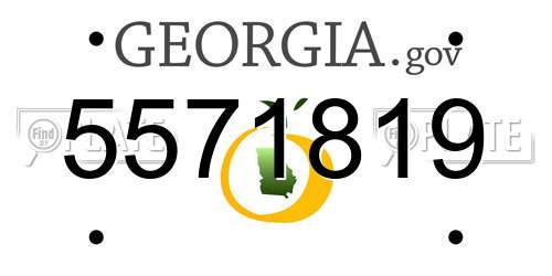 5571819 Georgia License Plate