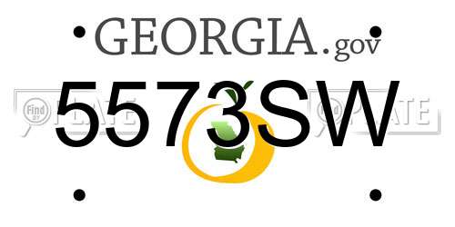 5573SW Georgia License Plate