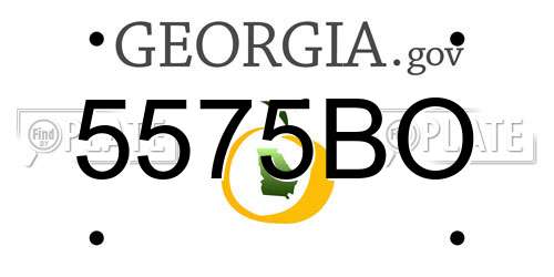 5575BO Georgia License Plate