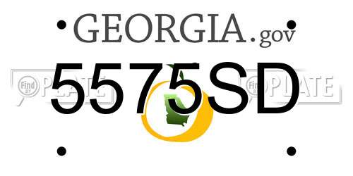 5575SD Georgia License Plate