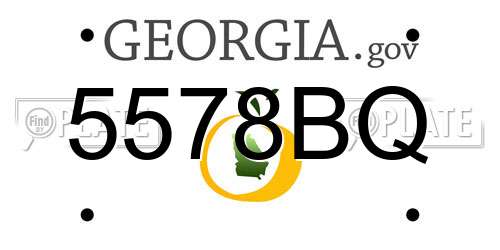 5578BQ Georgia License Plate