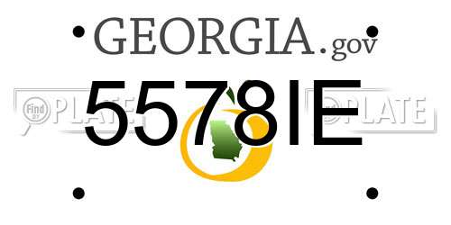 5578IE Georgia License Plate