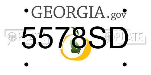 5578SD Georgia License Plate