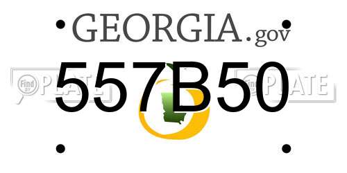 557B50 Georgia License Plate