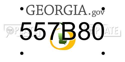 557B80 Georgia License Plate