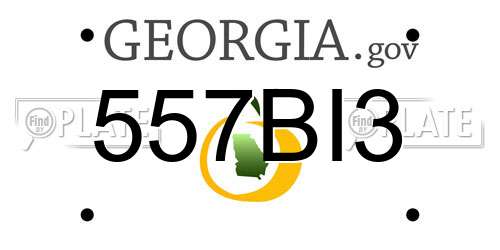 557BI3 Georgia License Plate