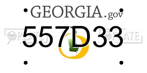 557D33 Georgia License Plate