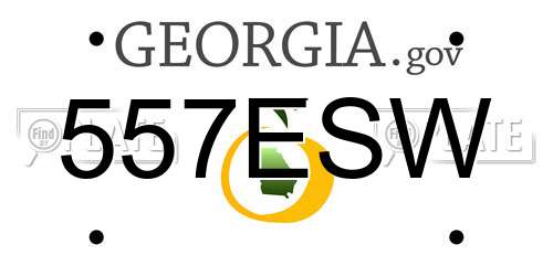 557ESW Georgia License Plate