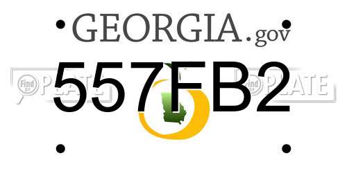 557FB2 Georgia License Plate