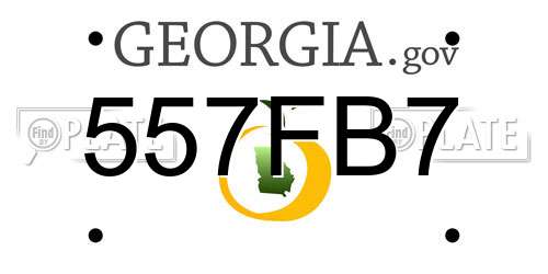 557FB7 Georgia License Plate