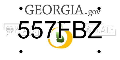 557FBZ Georgia License Plate