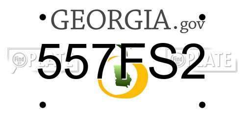 557FS2 Georgia License Plate