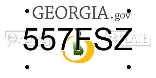 557FSZ Georgia License Plate