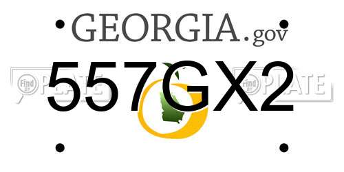 557GX2 Georgia License Plate