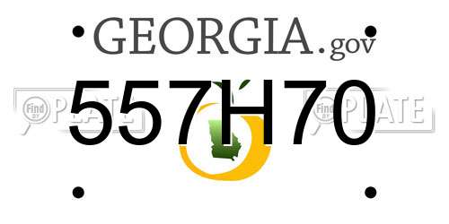 557H70 Georgia License Plate