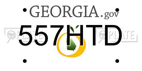 557HTD Georgia License Plate