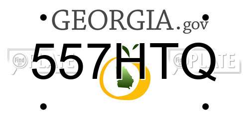 557HTQ Georgia License Plate