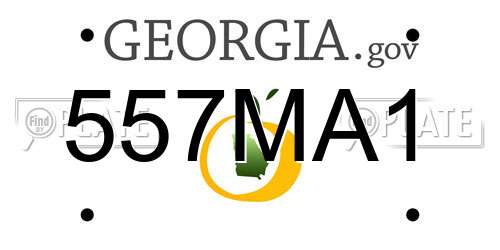 557MA1 Georgia License Plate