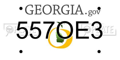 557OE3 Georgia License Plate