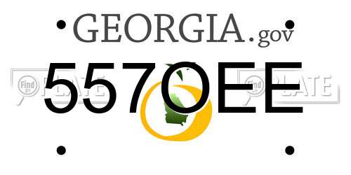 557OEE Georgia License Plate
