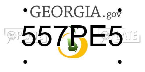 557PE5 Georgia License Plate