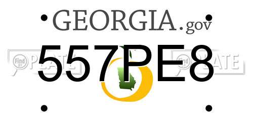 557PE8 Georgia License Plate
