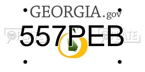 557PEB Georgia License Plate